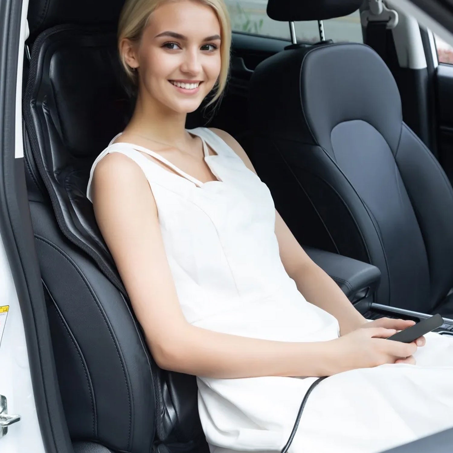 1Pc Full Body Massage Chair Pad with Heat Multifunctional Back Massager with Pinpoint Massage Vibration Timer for Home Office Car Use